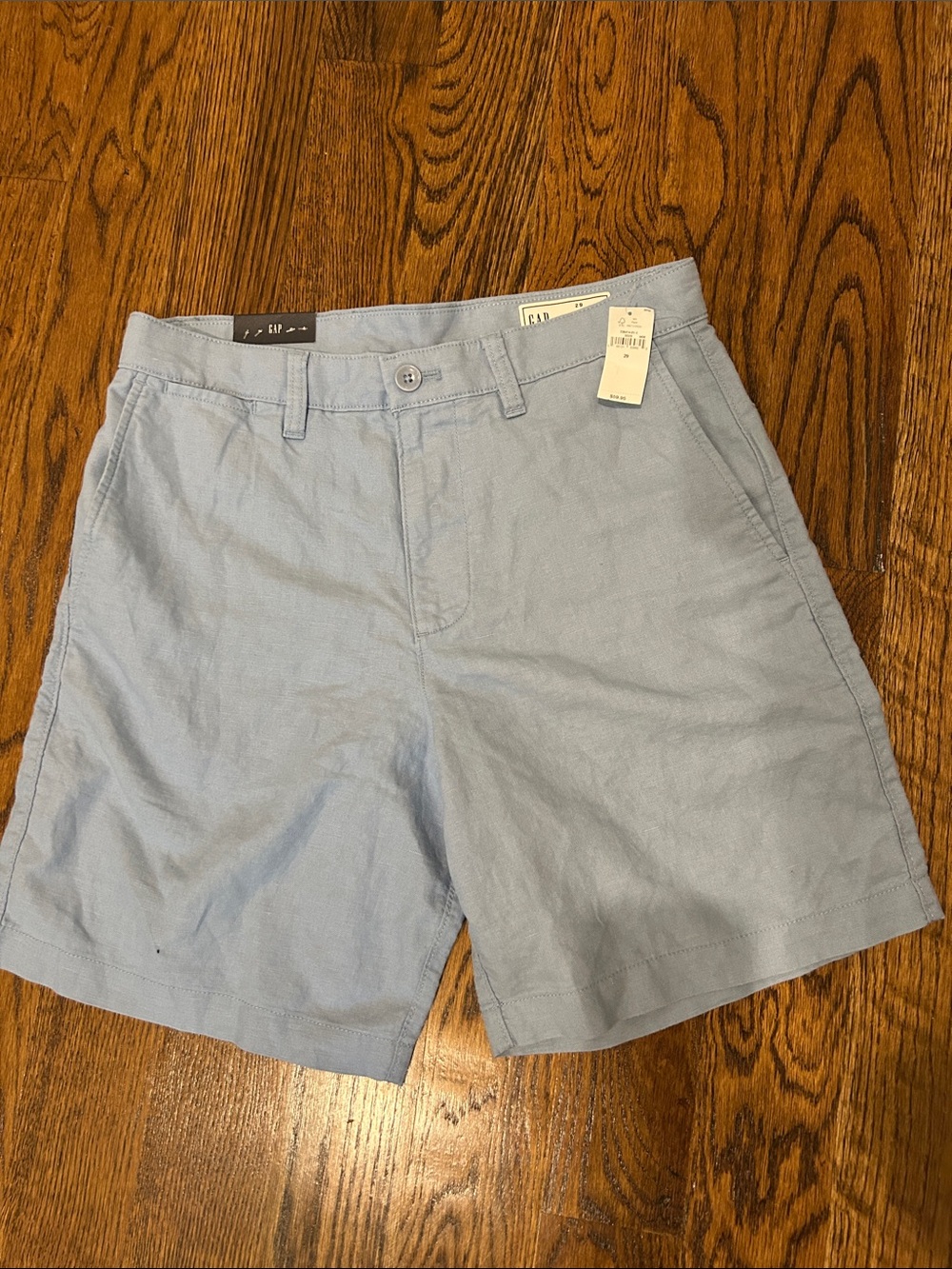 GAP Men's Light Blue Flat Front Shorts